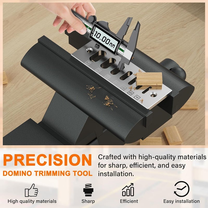 FETUSI Domino Tenon Trim Plate,Trims Domino 4mm to 14mm Sizes,High-Grade Stainless Steel for Woodworking,Compatible with Domino Joiners,Eliminates Sanding and Razor Blade Use - Image 5